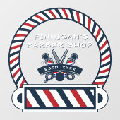 カスタマイズ理容師ショップポールカラーズフロント ウィンドウサイン (シート)