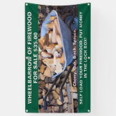 カスタマイズ用薪の手押素朴し 横断幕 (縦)