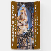 カスタマイズ用薪の手押素朴し 横断幕 (縦)