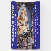 カスタマイズ用薪の手押素朴し 横断幕 (縦)