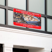 カスタマイズ用薪の手押素朴し 横断幕 (ビルの外側)