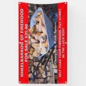 カスタマイズ用薪の手押素朴し 横断幕 (縦)