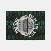 カスタマイズ男の赤ちゃん毛布 |ボホウッドランド フリースブランケット (正面(横))