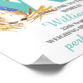 カスタマイズ男の赤ちゃん誕生ポスター ポスター (角)