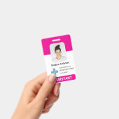 カスタマイズ病院職員写真QRバーコードID バッジ (手持ち)