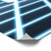 カスタマイズ白熱［赤熱］光を放つ可能な文字を備えた3D – グリッド ポスター (角)