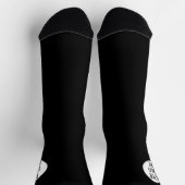 カスタマイズ白黒会社のロゴ ソックス (上部)