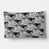 カスタマイズ白黒写真パターンMonogram アクセサリーポーチ (裏面)