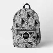カスタマイズ白黒写真パターンMonogram プリントバックパック (正面)