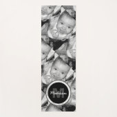 カスタマイズ白黒写真パターンMonogram ヨガマット (正面)