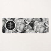 カスタマイズ白黒写真パターンMonogram ヨガマット (正面(横))