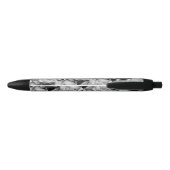 カスタマイズ白黒写真パターンMonogram 黒ボールペン (裏面)