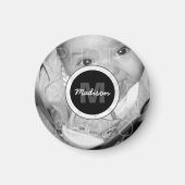 カスタマイズ白黒写真モノグラム マグネット (正面)