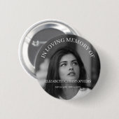 カスタマイズ白黒写真葬儀記念碑 缶バッジ (正面&裏面)