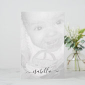 カスタマイズ白黒名 便箋 (スタンド正面)