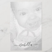 カスタマイズ白黒名 便箋 (正面)