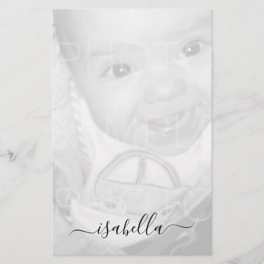 カスタマイズ白黒名 便箋 (正面)