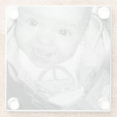 カスタマイズ白黒 ガラスコースター (裏面)