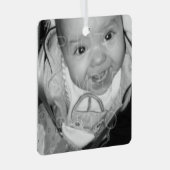 カスタマイズ白黒 メタルオーナメント (正面右)