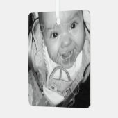 カスタマイズ白黒 メタルオーナメント (正面左)