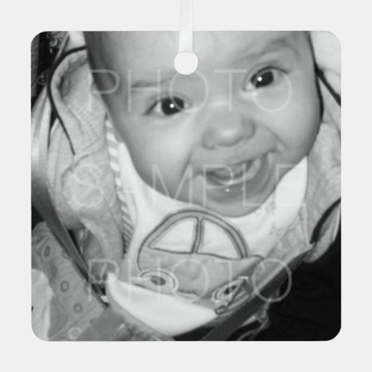 カスタマイズ白黒 メタルオーナメント (正面)