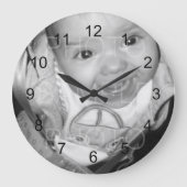 カスタマイズ白黒 ラージ壁時計 (正面)
