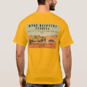 カスタマイズ砂漠車両回収レッカーサービス Tシャツ (裏面)