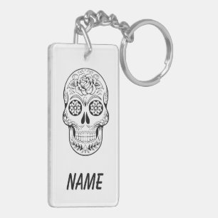 カスタマイズ砂糖のスカルのkeychain キーホルダー