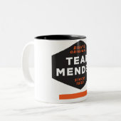 カスタマイズ破損のMenderの旗のマグ- ツートーンマグカップ (正面左)