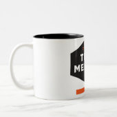 カスタマイズ破損のMenderの旗のマグ- ツートーンマグカップ (左)