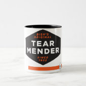 カスタマイズ破損のMenderの旗のマグ- ツートーンマグカップ (中央)