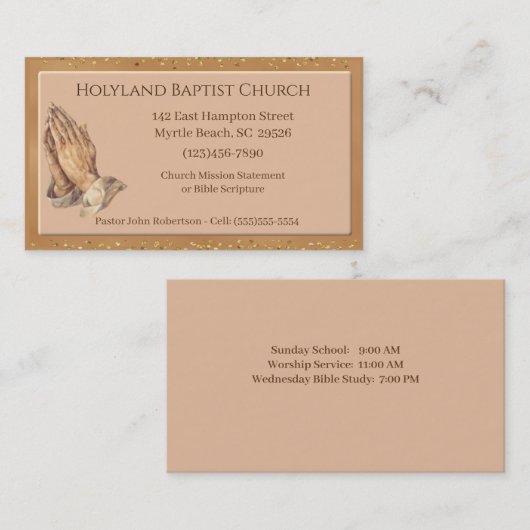 カスタマイズ祈手の教会 名刺 (正面/裏面)