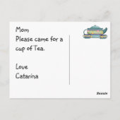 カスタマイズ私のお母さんのためのお茶- ポストカード (裏面)