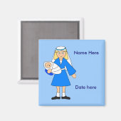 カスタマイズ私 – 子供の出生メアリーとベビー マグネット (正面/裏面)