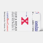 カスタマイズ空白の可能なギフトテンプレート Case-Mate iPhoneケース (裏面 (横))