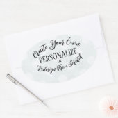 カスタマイズ空白の可能 – 独自の作成 楕円形シール (封筒)