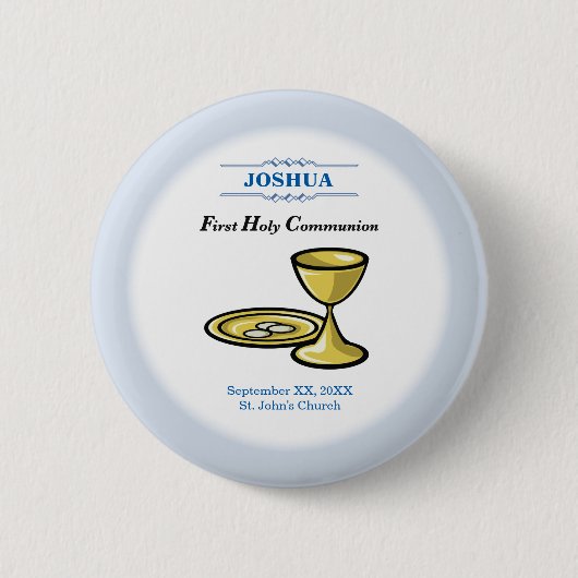 カスタマイズ第1交信体と血液 缶バッジ (正面)