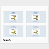 カスタマイズ第1交信体と血液 長方形シール (シート)