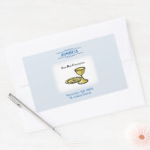 カスタマイズ第1交信体と血液 長方形シール (封筒)