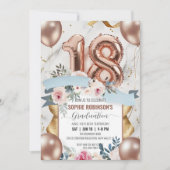 カスタマイズ第18誕生日卒業生 招待状 (正面)