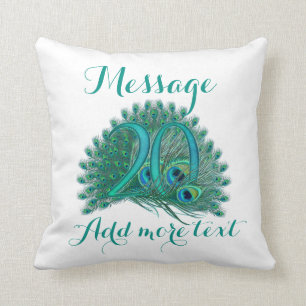 カスタマイズ第20結婚記念日の文字の枕 クッション