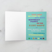 カスタマイズ第8誕生日カードボーイまたはガール カード (内部)