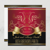 カスタマイズ第80誕生日のパーティの招待状 招待状 (正面/裏面)