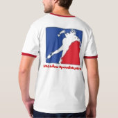 カスタマイズ米国のインラインスピードスケートの選手-カスタマイズ- Tシャツ (裏面)