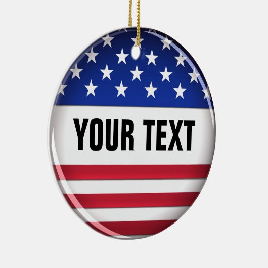 カスタマイズ米国のオーナメント セラミックオーナメント (右)