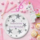 カスタマイズ紙のプレートとボウル – スリバーの星 ペーパープレート (パーティー)