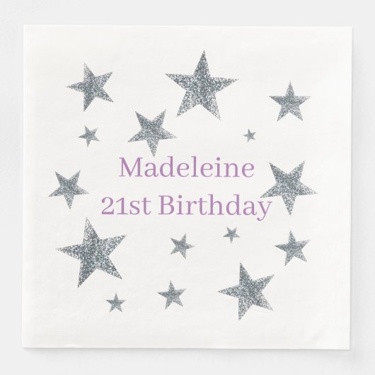 カスタマイズ紙ナプキンス – スライバースターズ (正面)