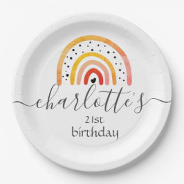 カスタマイズ紙プレート – レインボーブラッドオレンジ ペーパープレート