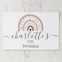 カスタマイズ紙ランチョンマットパッド – レインボサーモン ペーパーパッド