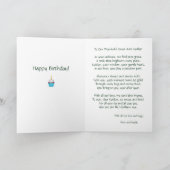 カスタマイズ素晴らしおばブーケ誕生日詩カード 案内状 (内部)